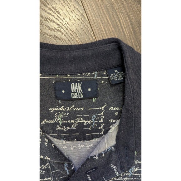 Oak Creek Shirt Men's Extra Large Golf Polo Graphic Print  80s Wing Vintage - Picture 3 of 3